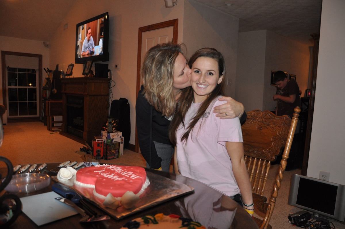 Angela with her mom